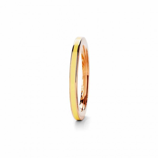 Niessing Ring Setario Line Rotgold Emaille Canary